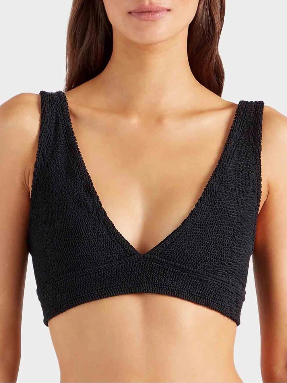 Hunza G Angel Triangle Bikini Top in Black One Size